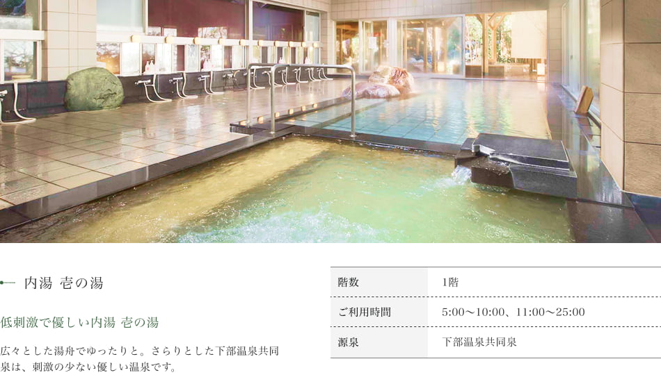 松ぼっくりの湯 内湯 壱の湯
